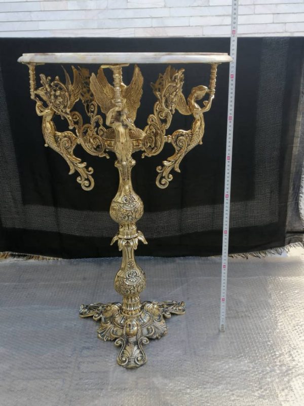 میز خاطره 4 فرشته برنزی با روی سنگ - Image 2