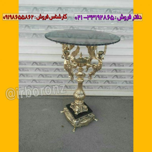 میز خاطره برنزی چهار فرشته پایه سنگی