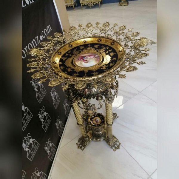 کنار سالنی برنزی میوه خوری بشقاب مدل هخامنشی - Image 2
