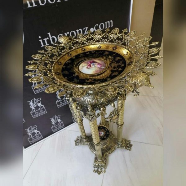 کنار سالنی برنزی میوه خوری بشقاب مدل هخامنشی - Image 3