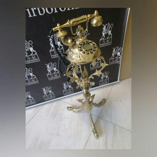 تلفن ایستاده برنزی سه پایه ماهی شاه فرشته - Image 2