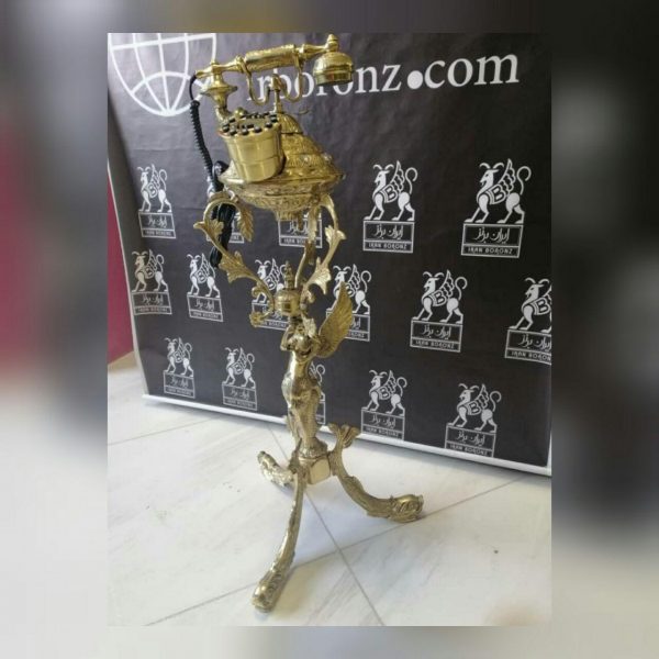 تلفن ایستاده برنزی سه پایه ماهی شاه فرشته - Image 4