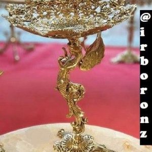 میوه خوری برنزی رومیزی مدل شاه ملکه