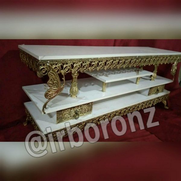 میز تلویزیون برنزی مدل پروانه 140 سانتی - Image 2