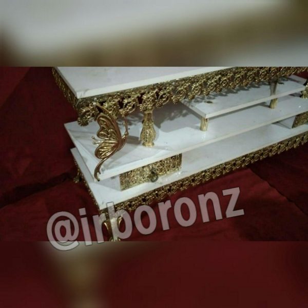 میز تلویزیون برنزی مدل پروانه 140 سانتی - Image 3
