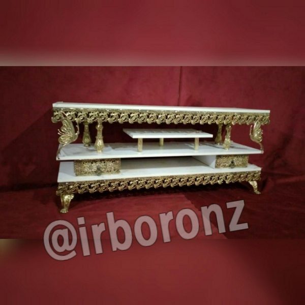 میز تلویزیون برنزی مدل پروانه 140 سانتی - Image 5