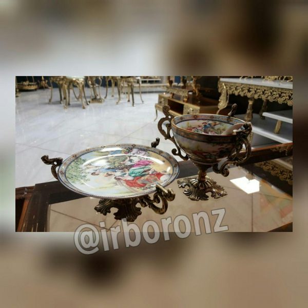 پیاله و پیش دستی پایه برنزی مدل پرنس - Image 2