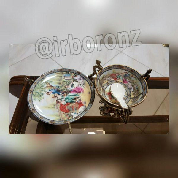 پیاله و پیش دستی پایه برنزی مدل پرنس - Image 4