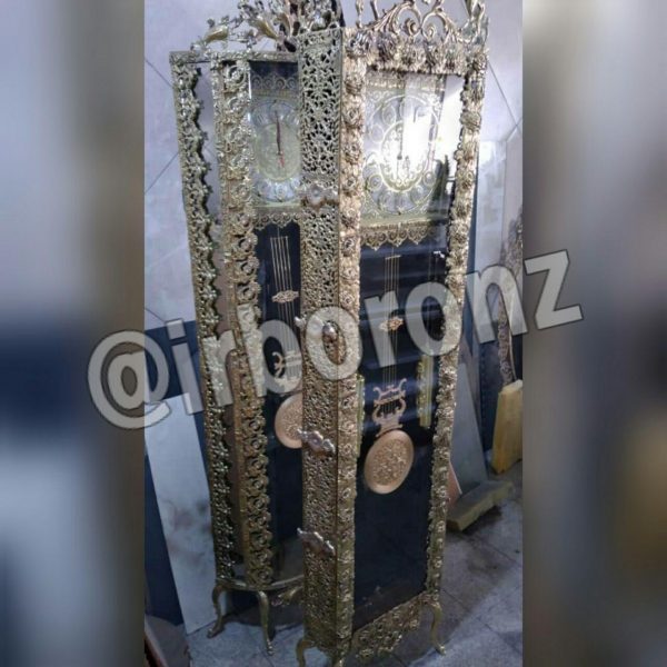 ساعت ایستاده برنزی تاج اسبی - Image 4