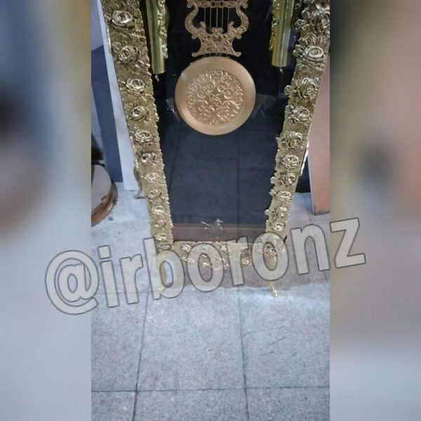 ساعت ایستاده برنزی تاج اسبی - Image 5