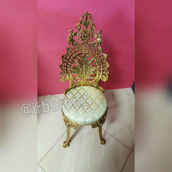 صندلی تکی برنج برنزی مدل تاج دار - Image 4