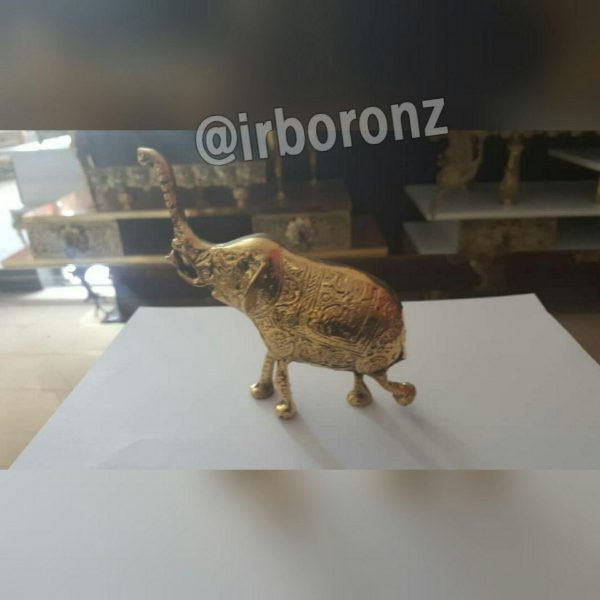 فیل کوچک برنزی مدل خرطوم بالا - Image 2