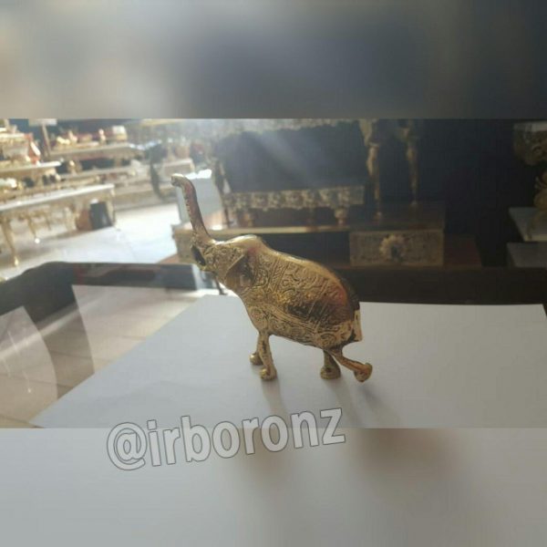 فیل کوچک برنزی مدل خرطوم بالا - Image 3