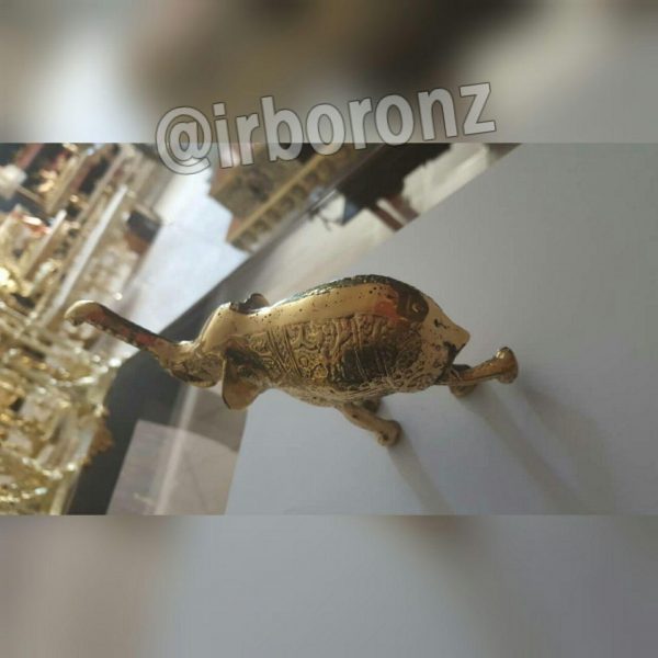 فیل کوچک برنزی مدل خرطوم بالا - Image 5