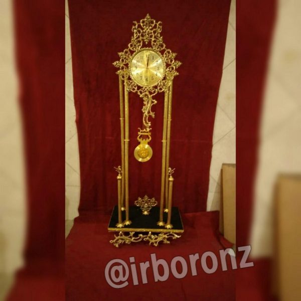 ساعت ایستاده برنزی مدل لوله ای کنسول مشکی - Image 3