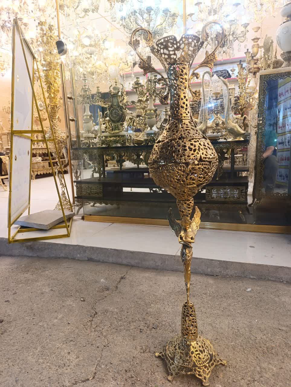گلدان کنار سالنی برنزی مدل فرشته گلدان کنار سالنی برنزی مدل فرشته