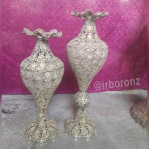 خرید گلدان توری برنزی بزرگ | قیمت ویژه و جلوه‌ای لوکس